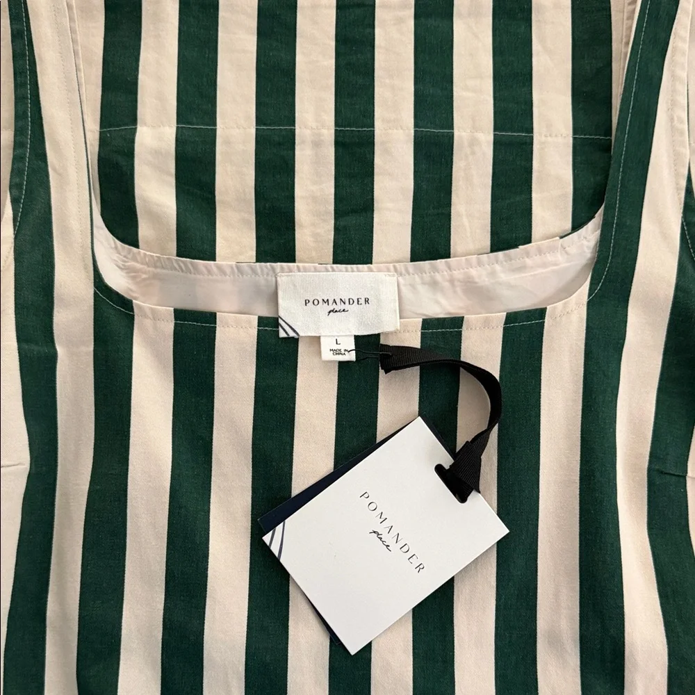 POMANDER GREEN STRIPPED DRESS - Picture 6 of 6